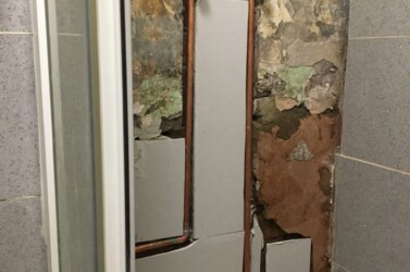 Leaking shower hot water pipe replacement
